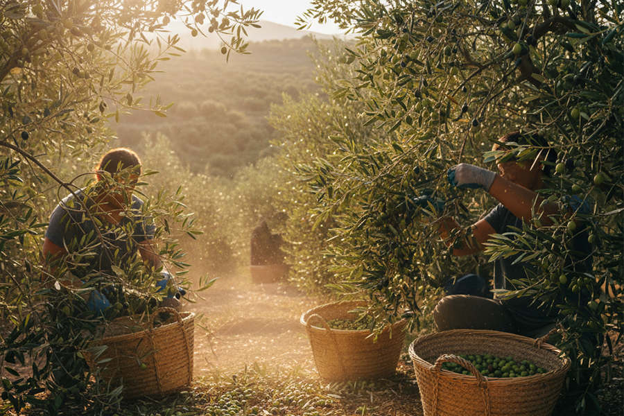 جمع الزيتون